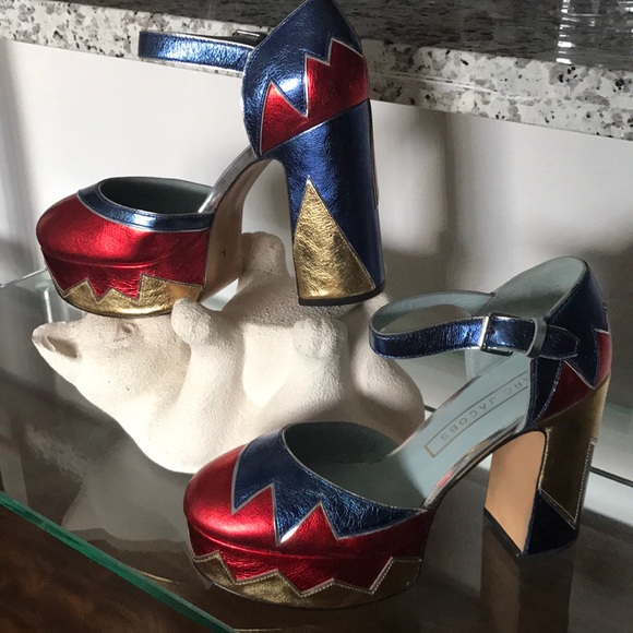 Marc Jacobs Tri-Color Metallic Platforms - Picture 1 of 10